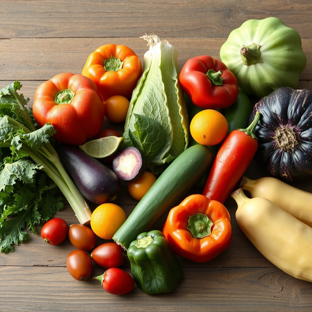 Fundal cu legume proaspete și stil de viață sănătos